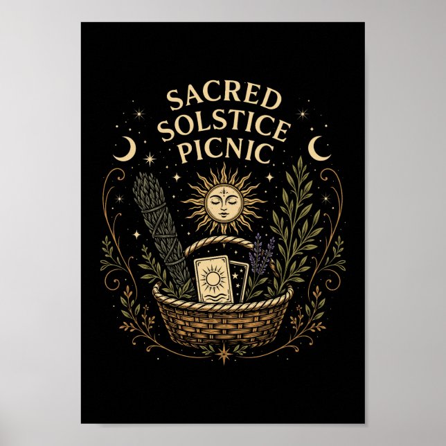 Sacred Solstice Picnic Litha  Poster (Vorne)