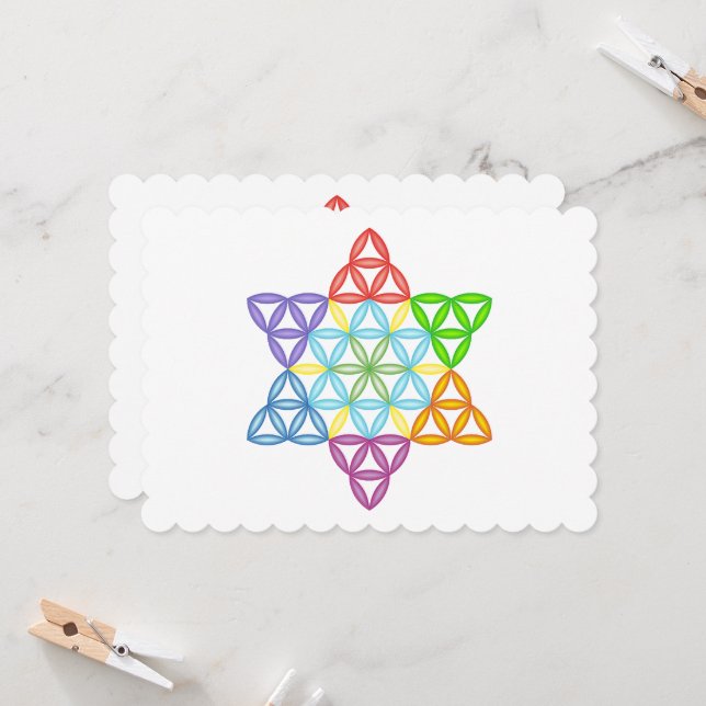 Sacred Star - Star of Life, 2/3D-CF. Einladung (Vorderseite/Rückseite Beispiel)