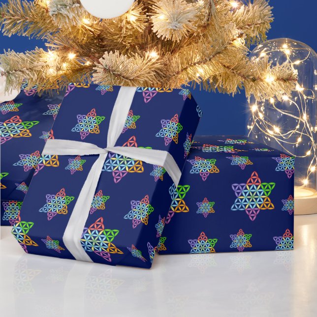 Sacred Star - Star of Life, 2/3D-CF. Geschenkpapier (Feiertage)