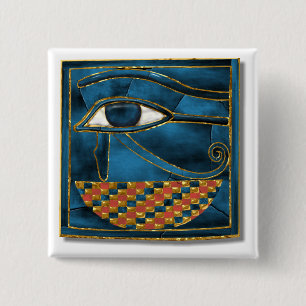 Sacred Wedjat Eye of Horus Button