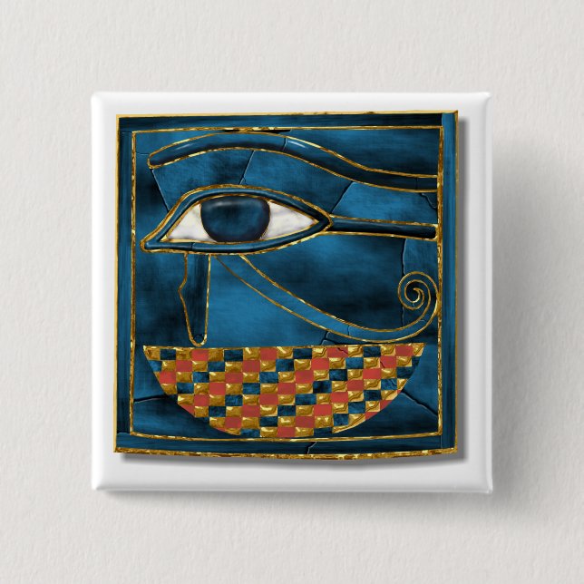 Sacred Wedjat Eye of Horus Button (Vorderseite)
