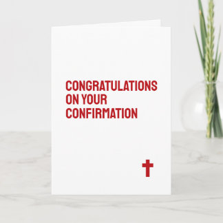 Sacrement de la carte de voeux de confirmation