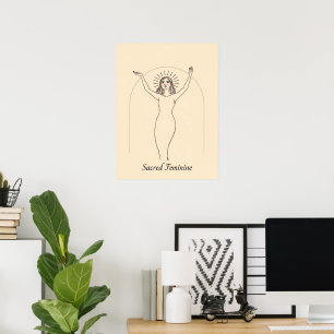 Sacro Feminine - Minimalistische göttliche Frau Li Poster