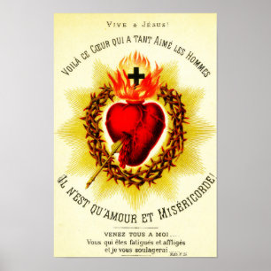 Sacro Heart French - Sacré Coeur de Jésus Poster