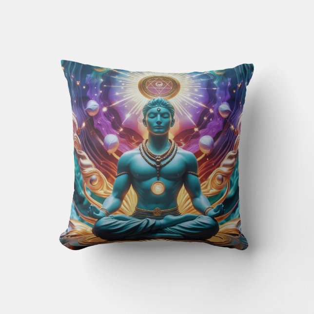 Sacro Mandala Spirituelle Kunst Kissen (Vorderseite)