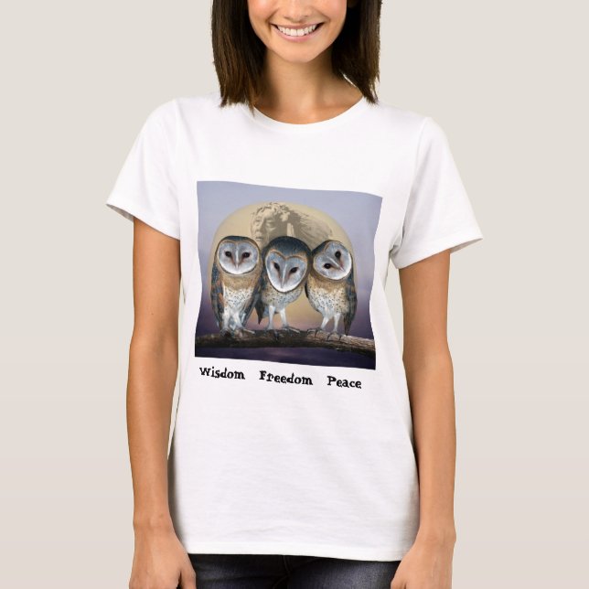 Sacro Owl North Amerikanische Ureinwohner T-Shirt (Vorderseite)