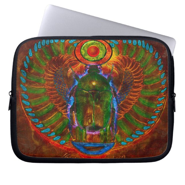 Sacro Scarab Käfer Altes Ägypten Laptop-Sieb Laptopschutzhülle (Vorderseite)