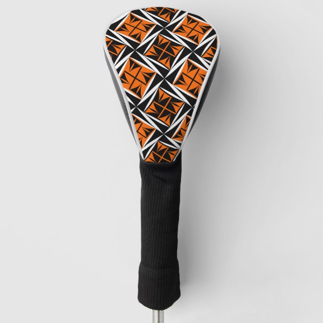 Sacro Winde in Orange Golf Head Cover Headcover (Vorderseite)
