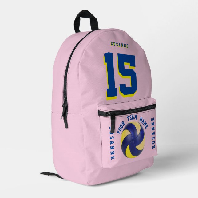 Sacs à dos de volley-ball filles bleu Rose rose sp (Coin arrière gauche)