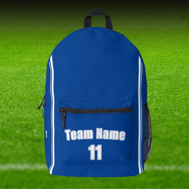 Sacs à dos d'équipe sportive - Nom et numéro perso (custom sports backpacks and bags with name and number.)