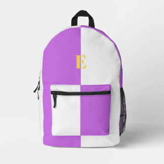 Sacs à dos personnalisés violet et blanc minimalis
