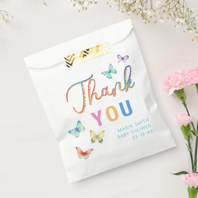 Sacs Baby shower papillon Favoriser (Scellé)