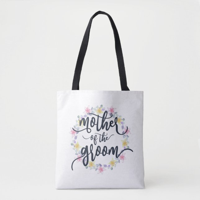 Sacs cabas avec calligraphie pour la mère du marié (Devant)