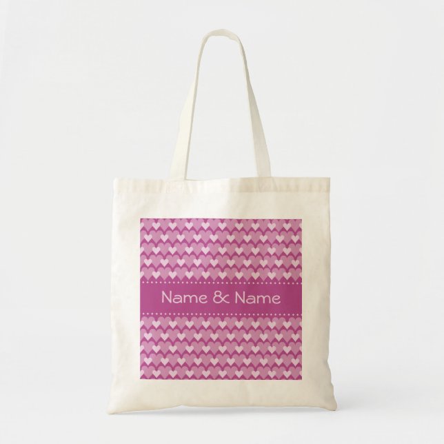 Sacs cadeau Pink Hearts, personnaliser (Devant)