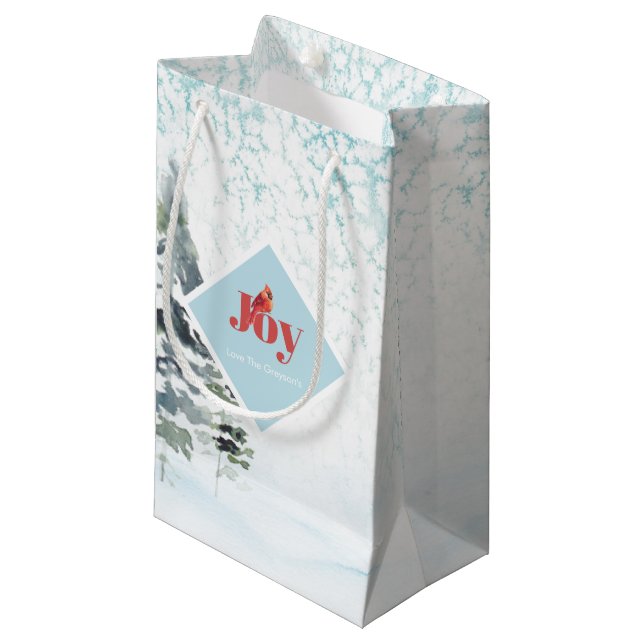 Sacs cadeaux de Noël personnalisés Forêt (Devant Angle)