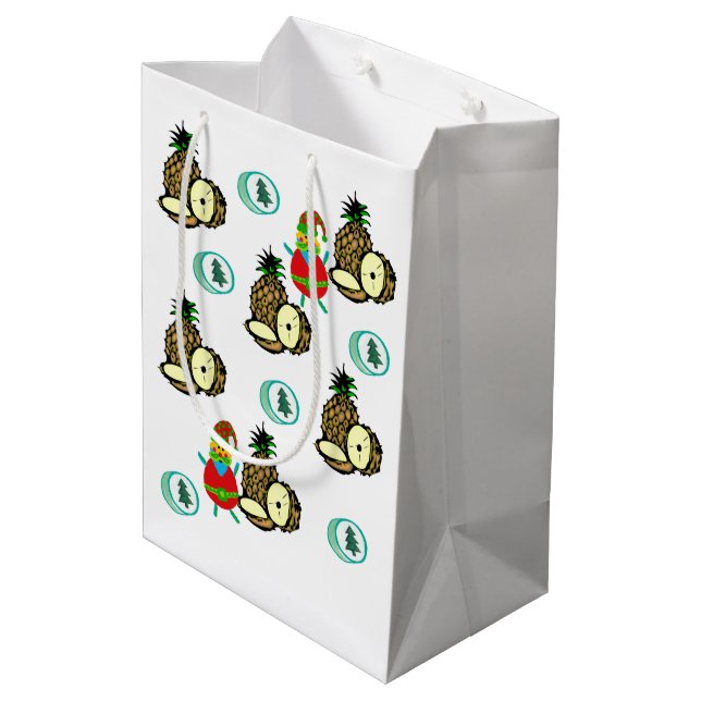 Sacs cadeaux père Noël Christmas Pineapples (Dos Angle)