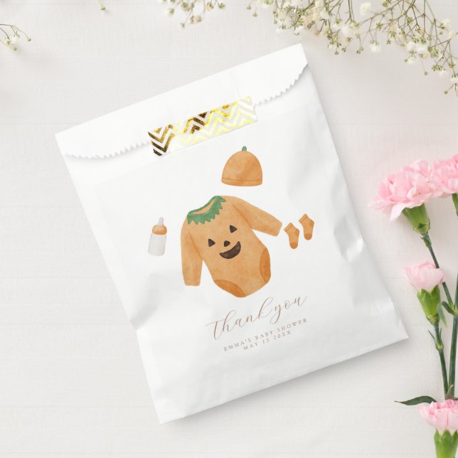 Sacs citrouille Baby shower Favoriser (Scellé)