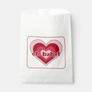 Sacs de Baby shower de la Saint-Valentin rose et r