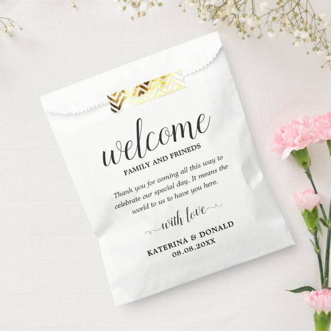 Sacs de bienvenue mariage Favoriser (Scellé)