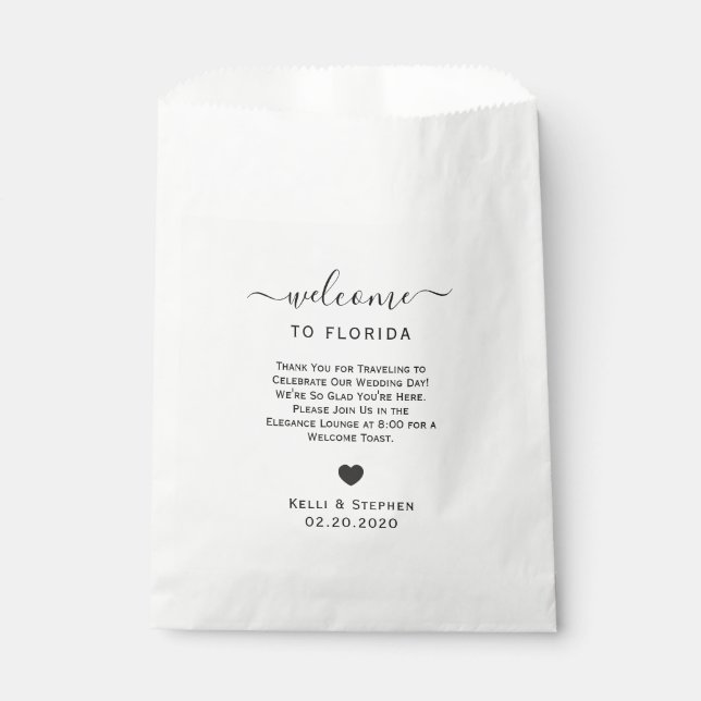 Sacs de bienvenue mariages pour les cookies et les (Devant)