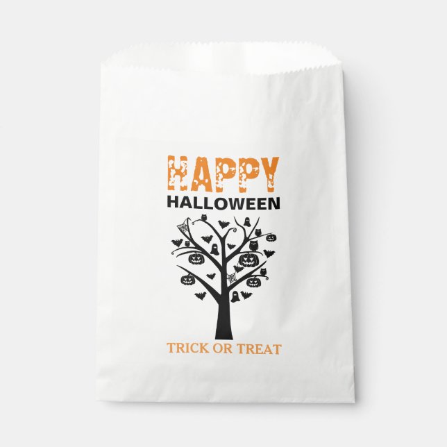 Sacs de faveur de la forêt ensorcelée d'Halloween (Devant)