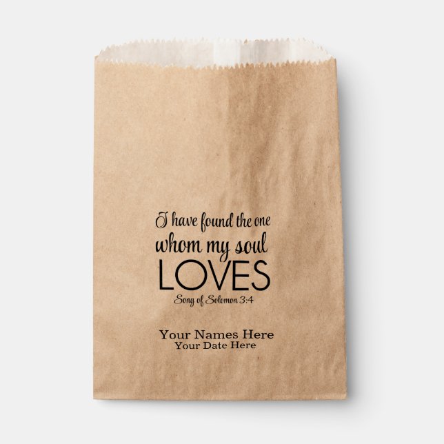 Sacs De Faveur De Mariage, Faveurs De Mariage, Sac (Devant)