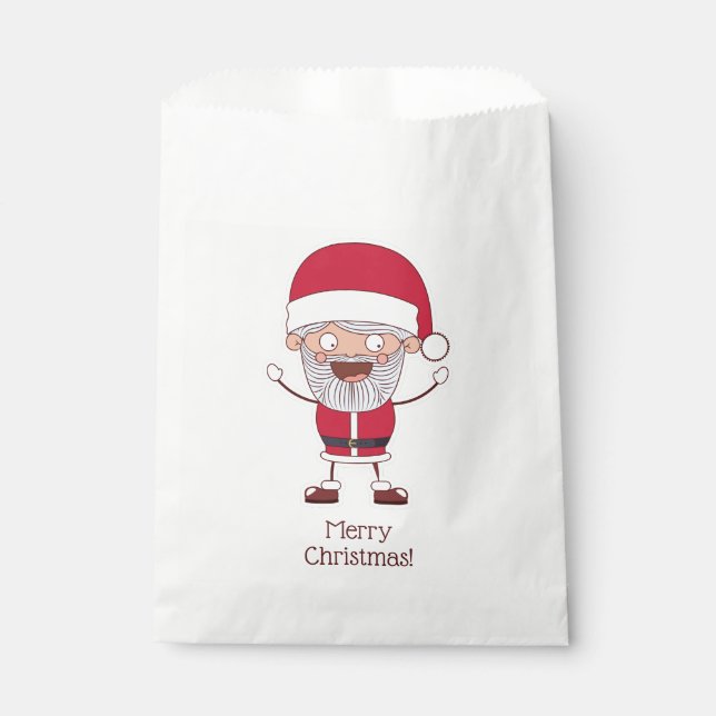Sacs de faveur du texte personnalisé de Père Noël  (Devant)