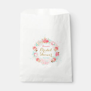 Sacs de Faveurs de Couronne de Gâteau Floral Rose