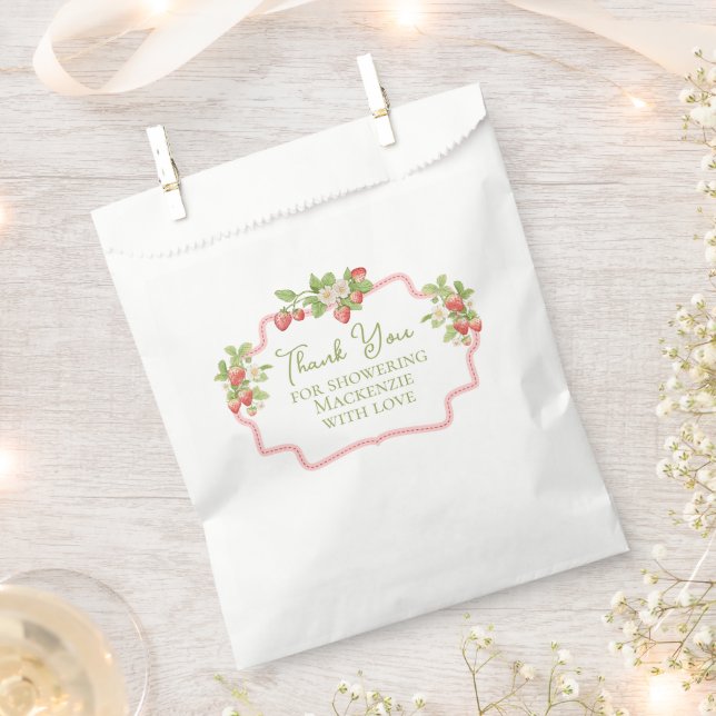 Sacs de Faveurs de Douche Thème Fraise (Coupé)