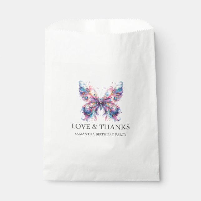 Sacs de favoris personnalisées Papillon magique (Devant)