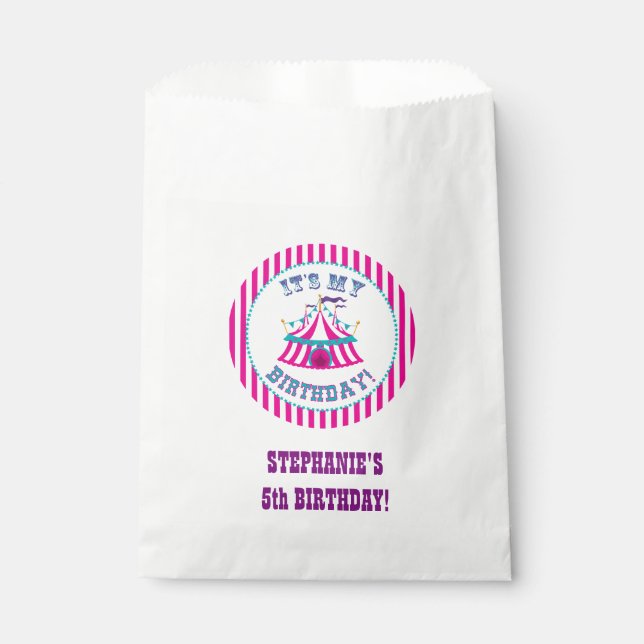 Sacs de fête personnalisés Carnaval ou Cirque (Devant)