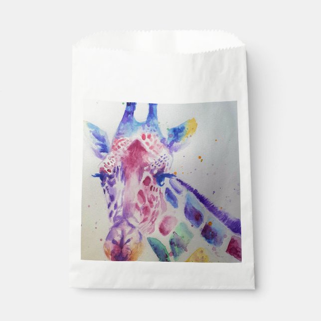 Sacs de fête pour animaux de zoo de girafe mignonn (Devant)