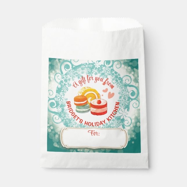 Sacs de friandises de boulangerie biscuits de Noël (Devant)