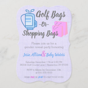 Sacs de golf ou Sacs de shopping Invitation