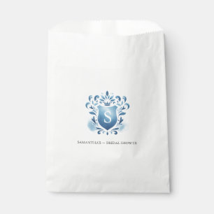 Sacs de mariage Favor Bleu Monogramme Crest