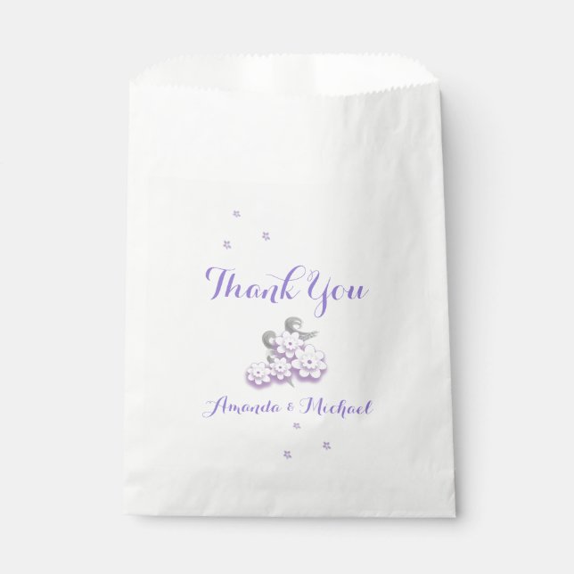 Sacs de mariage pour inséparables pastel (Devant)