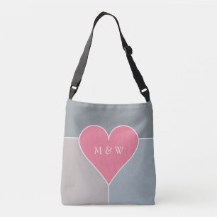 Sacs de monogramme personnalisé Motif de coeur