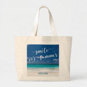 Sacs de plage personnalisés bleu Jumbo Fourre-tout