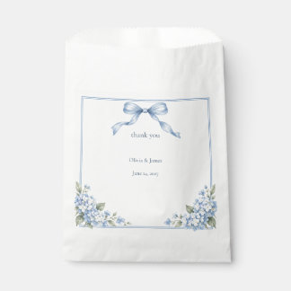 Sacs de remerciement de mariage Hortensia Bleu Pou