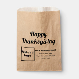 Sacs en papier Brown Thankesgiving Business