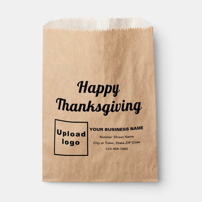 Sacs en papier Brown Thankesgiving Business (Devant)