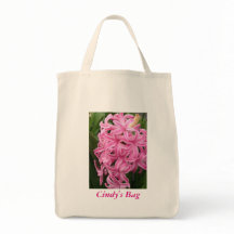 Sacs en toile de Fleurs de Hyacinthes rose personn