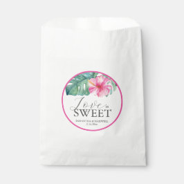 Sacs Faveur Mariage Tropical Pink Flower
