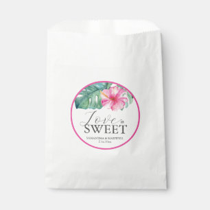 Sacs Faveur Mariage Tropical Pink Flower