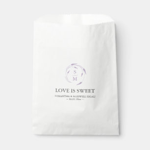 Sacs favoris personnalisés pour Lavender Mariage