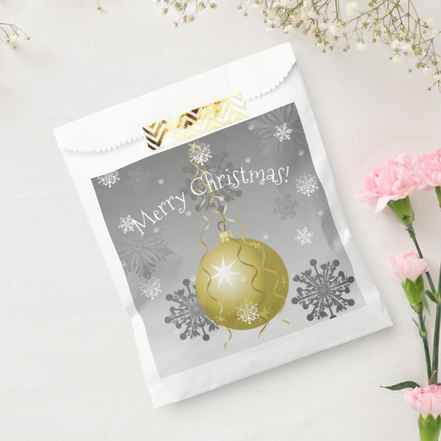 Sacs favoris pour ornement de Noël fantaisie or (Scellé)
