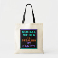 Sacs fourre-tout amusants des "médias sociaux"