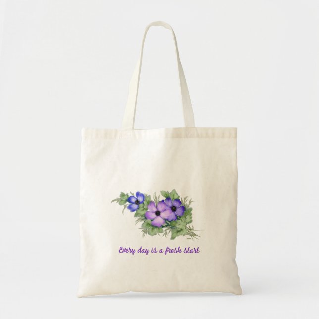 Sacs fourre-tout de fleurs mauves poussiéreuses (Devant)