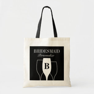 Sacs fourre-tout de mariage à monogramme élégant p