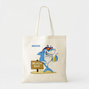 Sacs fourre-tout de nom personnalisé Funny Shark